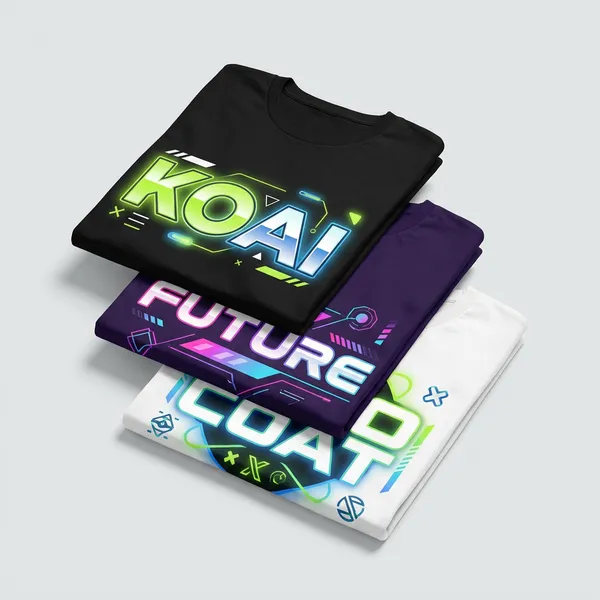 Custom embroidered corporate uniform t-shirt produced by KOAI Print Factory